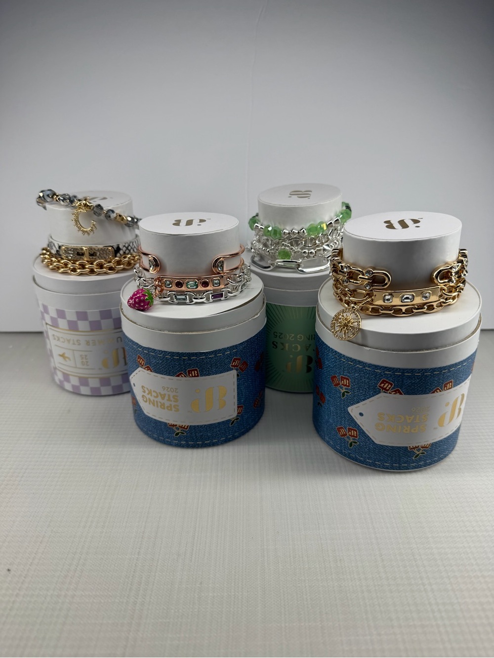 Bomb party bracelet stacks lot of 4 NIB